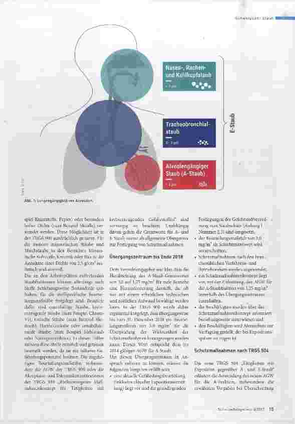 Vorschauseite 2: Aktuelle Grenzwertregelungen für Stäube