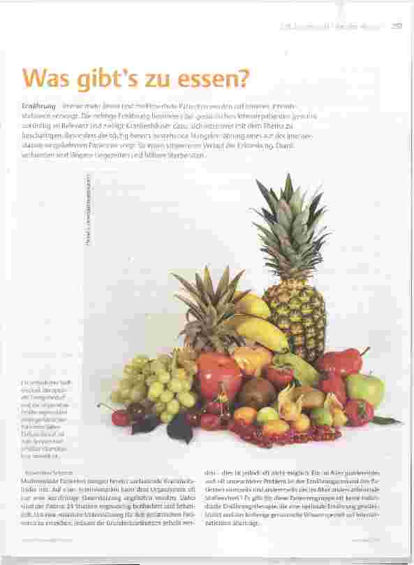 Vorschauseite 1: Was gibt es zu essen?