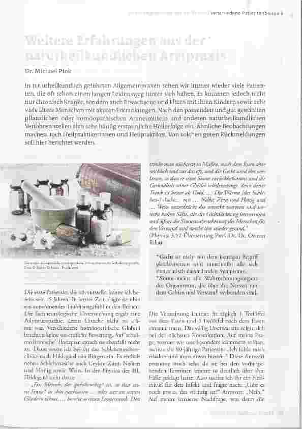 Vorschauseite 1: Weitere Erfahrungen aus der naturheilkundlichen Arztpraxis