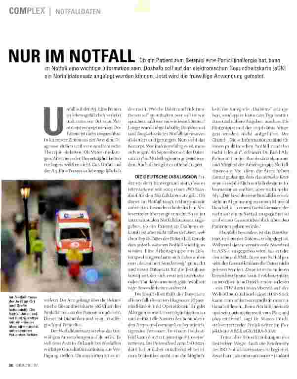 Vorschauseite 1: NUR IM NOTFALL