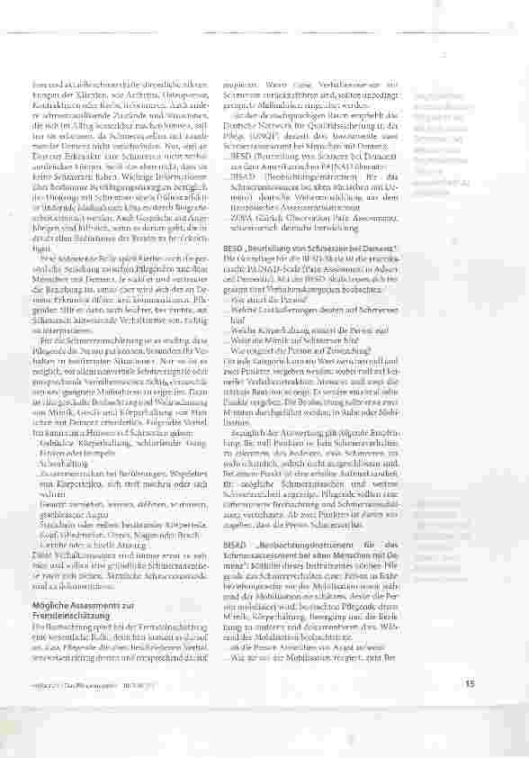 Vorschauseite 2: Schmerzen erkennen bei Menschen mit Demenz