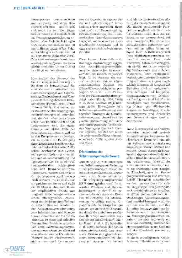 Vorschauseite 2: Selbstmanagementförderung -Handlungsfeld professioneller Pflege