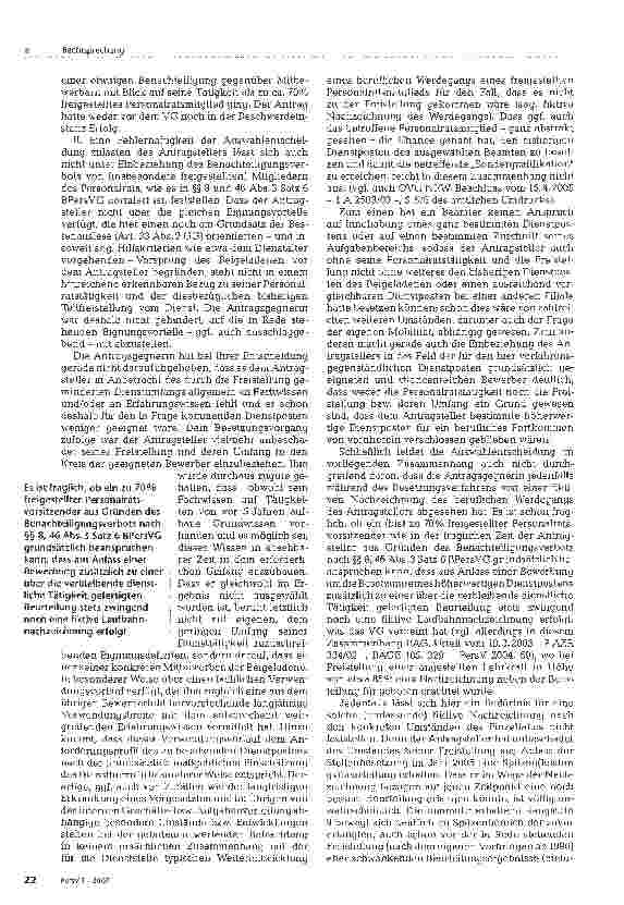 Vorschauseite 2: Auswirkungen des personalvertretungsrechtlichen Benachteiligungsverbotes