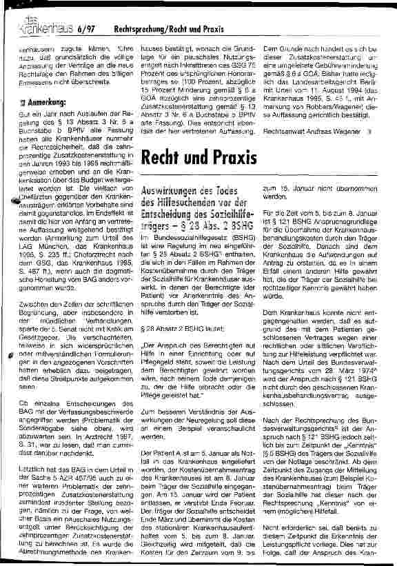 Vorschauseite 3: Rechtsprechung Chefarztvertragsrecht