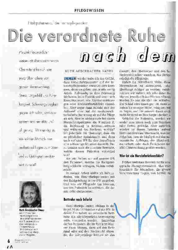 Vorschauseite 1: Die verordnete Ruhe nach dem Infarkt
