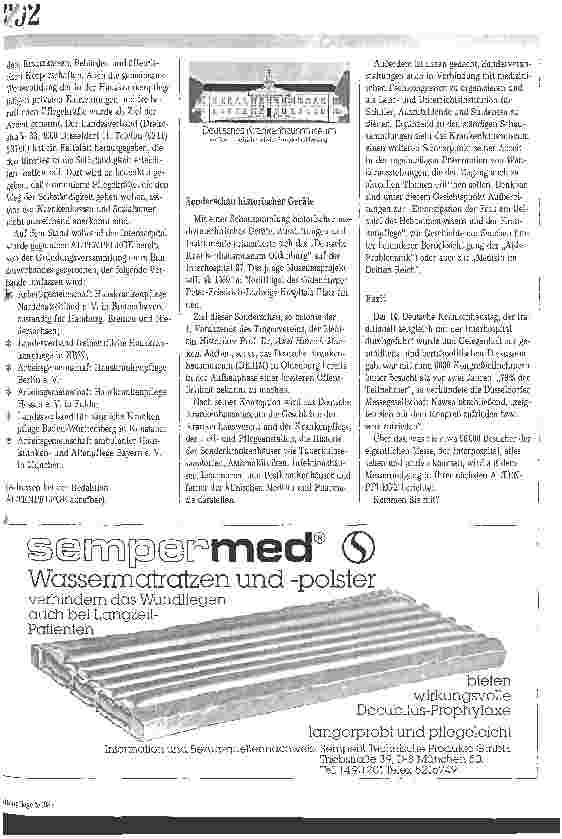 Vorschauseite 4: Pflegekräfte in die Konzertierte Aktion! / Interhospital 31.3.-3.4. in Düsseldorf 1.Teil: Tagungen, Kongreß und Seminare