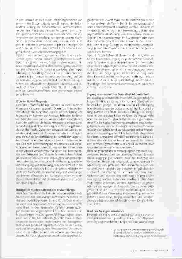 Vorschauseite 2: Reproduktive Gesundheit: Was erleben asylsuchende Frauen in der Schweiz?