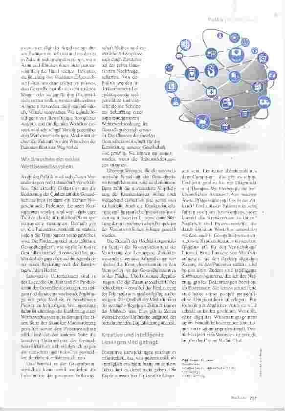Vorschauseite 2: Digitalisierung der Gesundheitswelt Vorfahrt für die Patienten