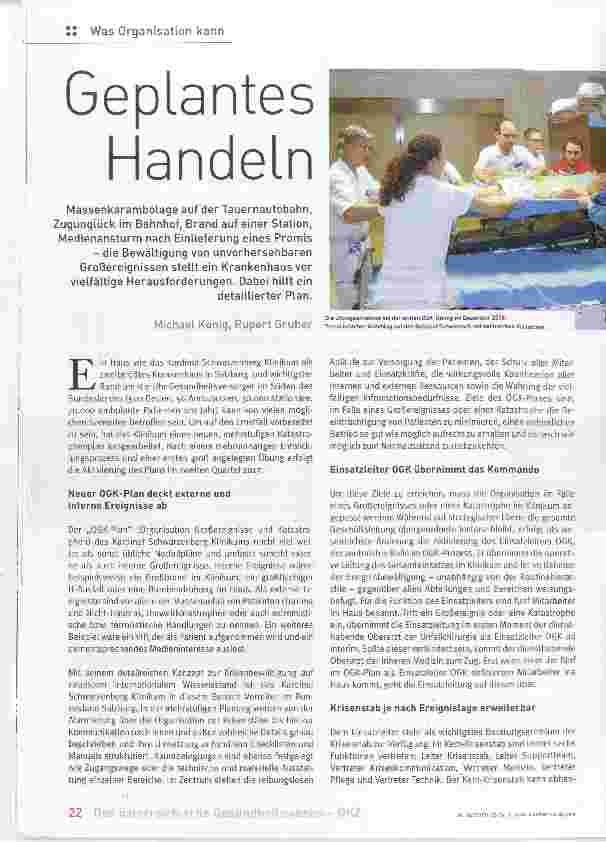 Vorschauseite 1: Geplantes Handeln