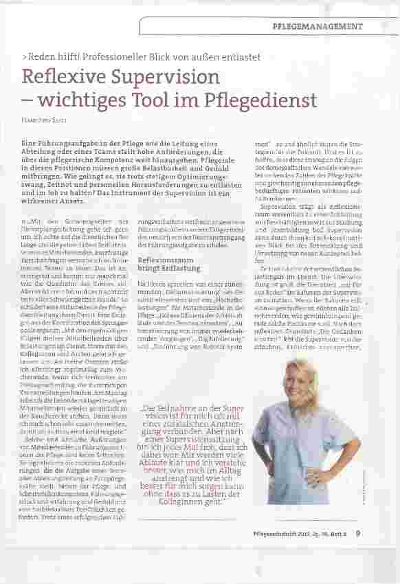 Vorschauseite 1: Reflexive Supervision wichtiges Tool im Pflegedienst