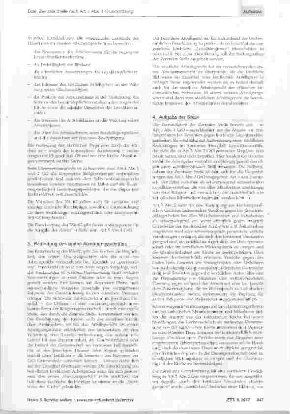 Vorschauseite 2: Zentrale Stelle nach Art. 5 Abs. 4 Grundordnung
