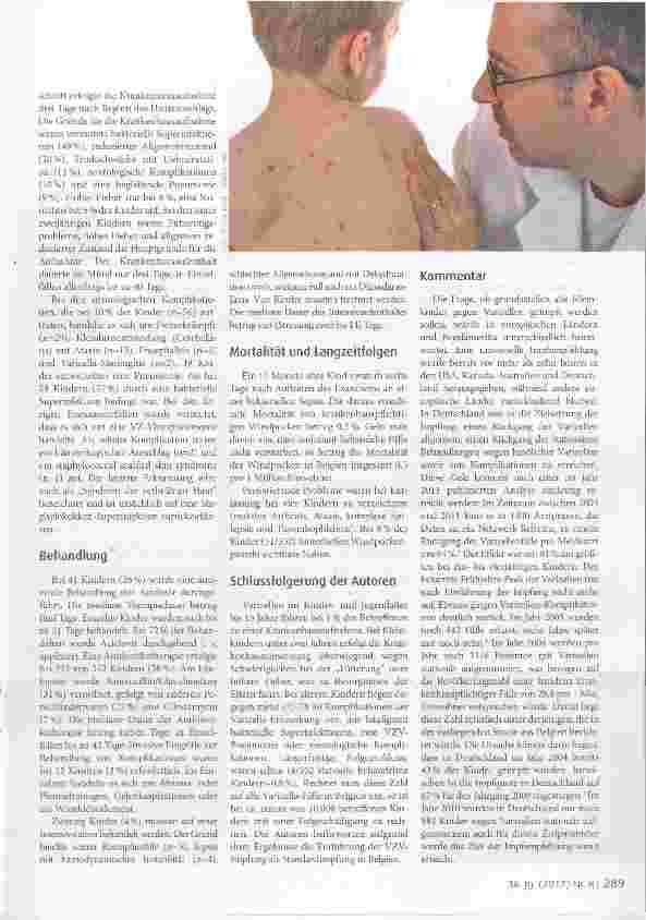 Vorschauseite 2: Das aktuelle klinische Spektrum der Windpocken: Begründet das Auftreten von Komplikationen die allgemeine Impfempfehlung?