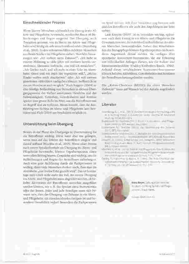 Vorschauseite 2: Der Übergang von zu Hause ins Pflegeheim