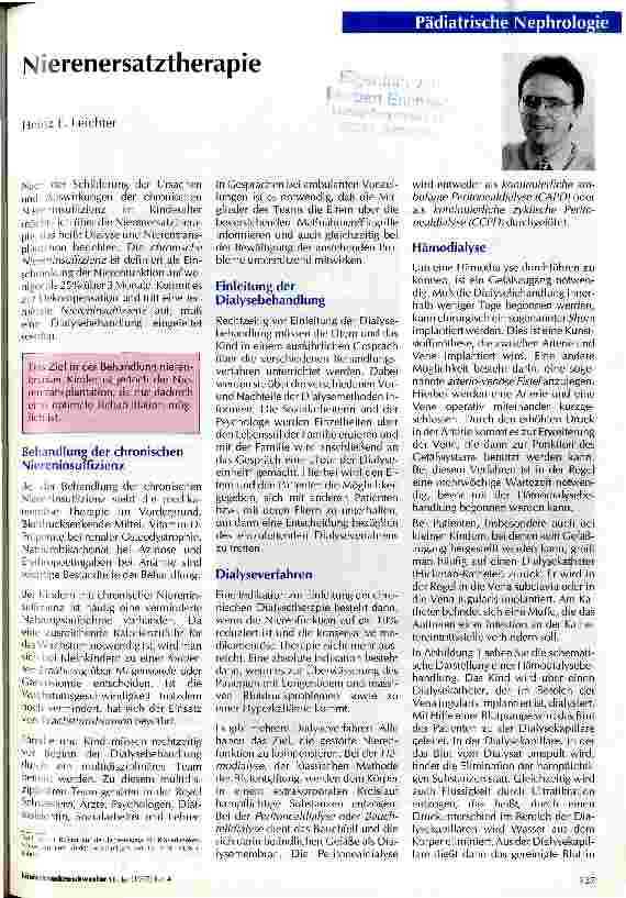 Vorschauseite 1: Nierenersatztherapie
