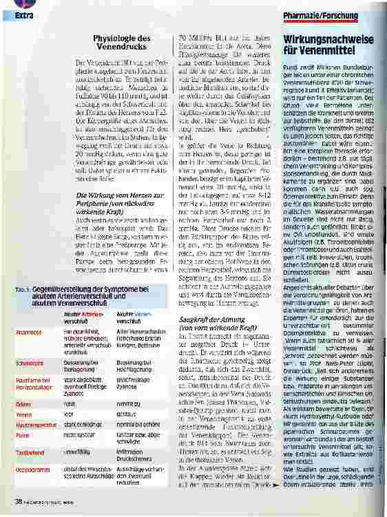 Vorschauseite 2: Thrombosen und Embolien Die Venen