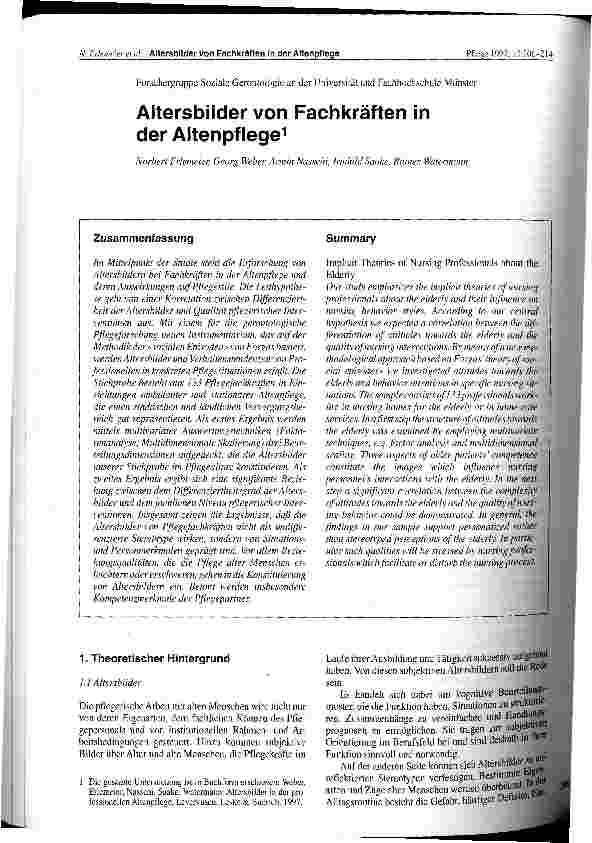 Vorschauseite 1: Altersbilder von Fachkräften in der Altenpflege