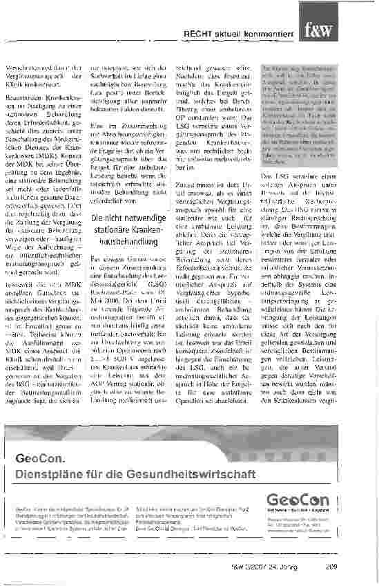 Vorschauseite 2: Aktuelle Fragen zur Abrechnung von Krankenhausvergütung