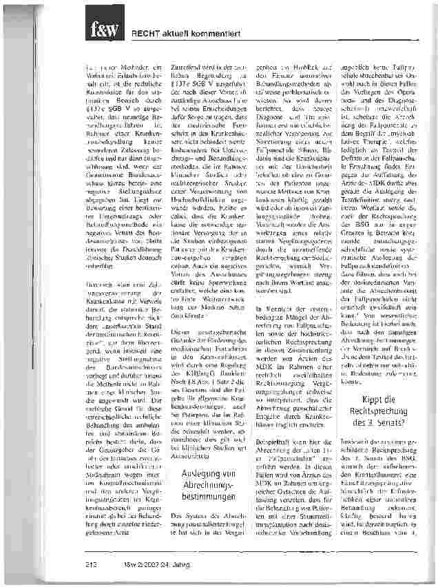 Vorschauseite 5: Aktuelle Fragen zur Abrechnung von Krankenhausvergütung