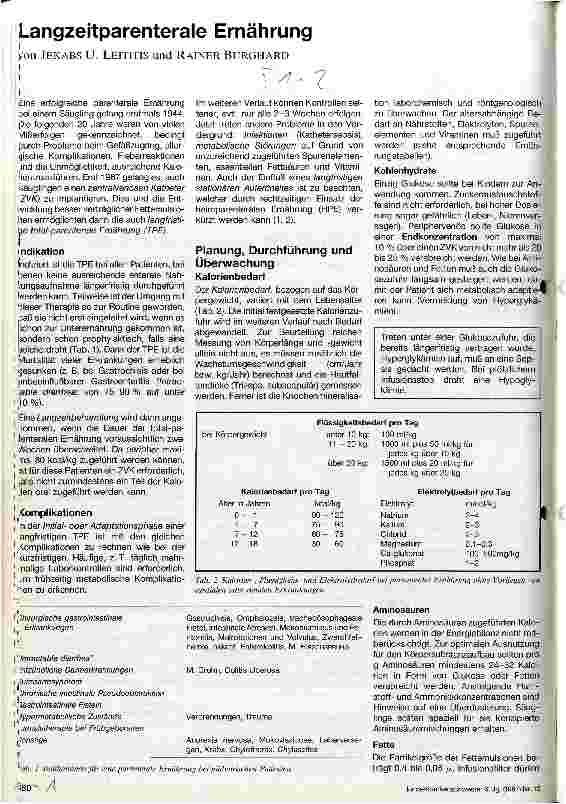 Vorschauseite 1: Langzeitparenterale Ernährung