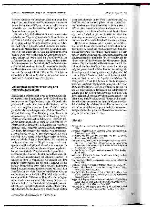 Vorschauseite 5: Theorieentwicklung in der Pflegewissenschaft