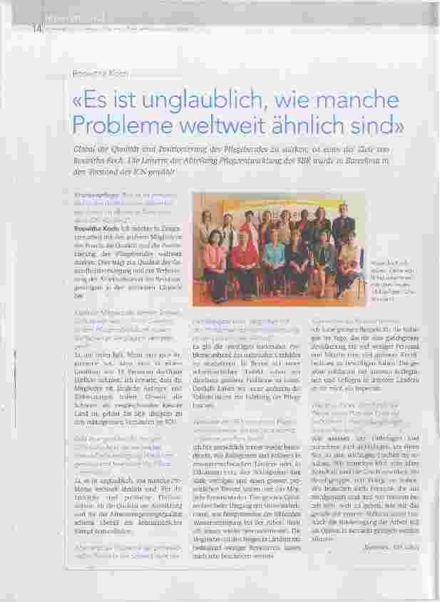 Vorschauseite 1: «Es ist unglaublich, wie manche Probleme weltweit ähnlich sind»