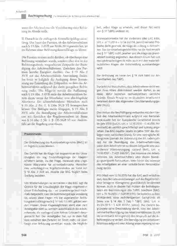 Vorschauseite 4: Zur Wirksamkeit der Befristung eines Arbeitsvertrags