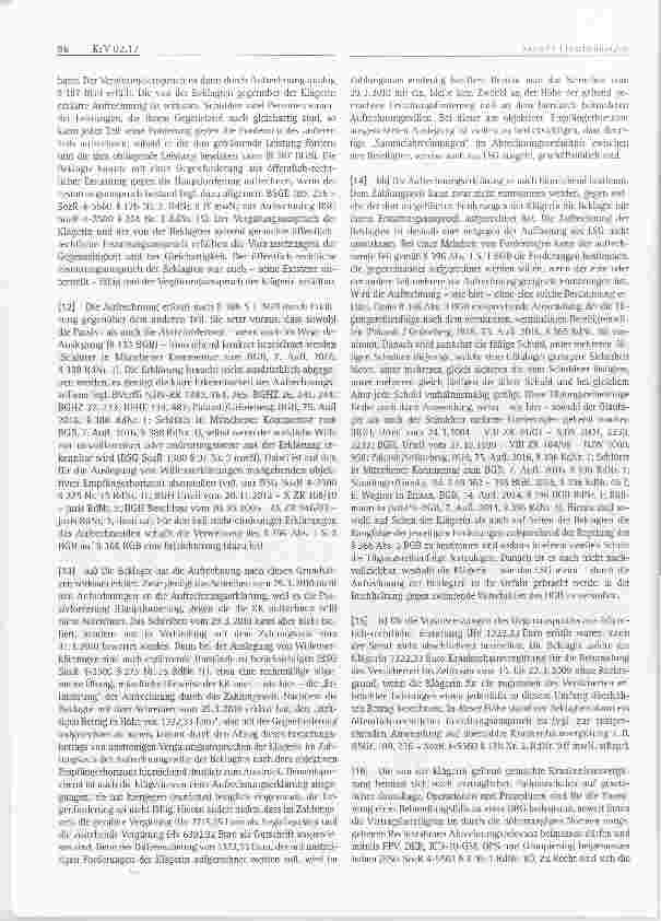 Vorschauseite 2: Krankenhausvergütung Zu den Anforderungen an die Bestimmtheit von Aufrechnungserklärungen der Krankenkassen