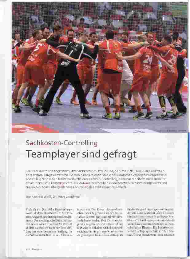 Vorschauseite 1: Sachkosten-Controlling Teamplayer sind gefragt