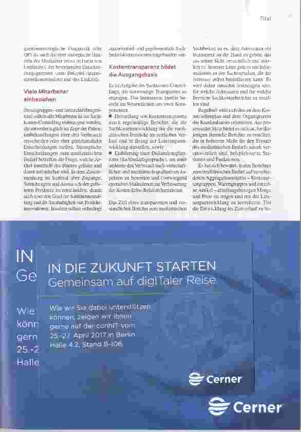 Vorschauseite 2: Sachkosten-Controlling Teamplayer sind gefragt