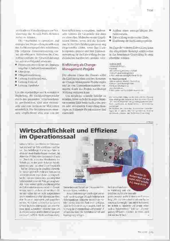 Vorschauseite 4: Sachkosten-Controlling Teamplayer sind gefragt