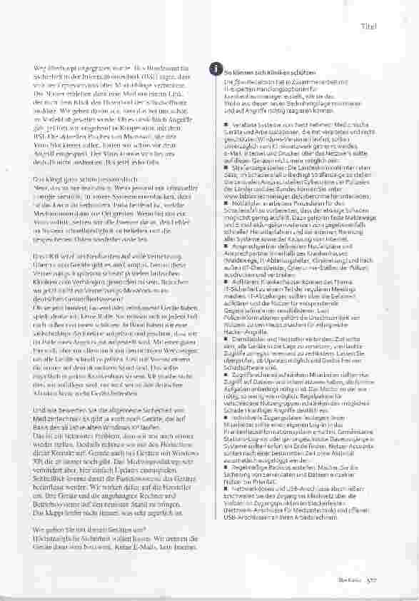 Vorschauseite 2: Cyberattacken aus Sicht der IT Gefährdungslage: Hoch