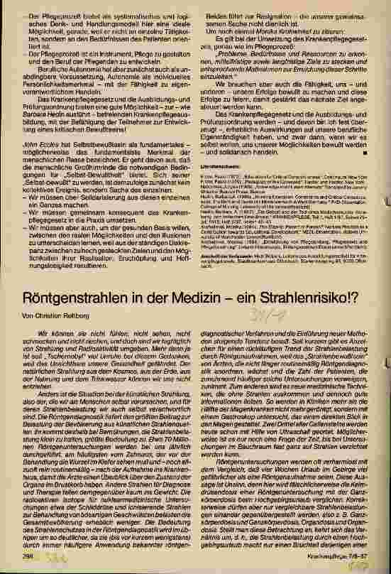 Vorschauseite 1: Röntgenstrahlen in der Medizinein Strahlenrisiko