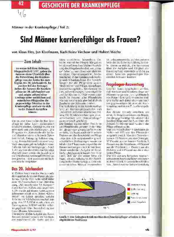 Vorschauseite 1: Sind Männer karrierefähiger als Frauen? Männer in der Krankenpflege / Teil 2