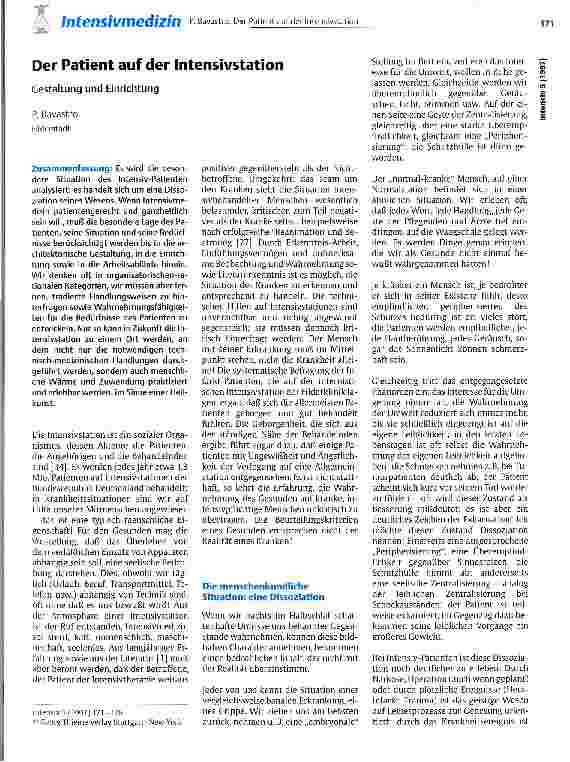 Vorschauseite 1: Der Patient auf der Intensivstation Gestaltung und Einrichtung
