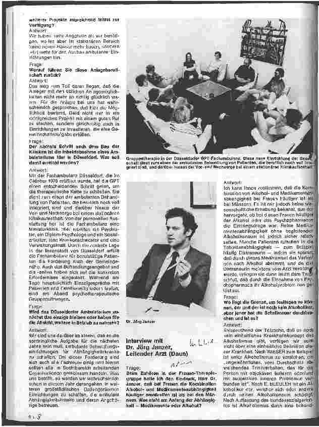 Vorschauseite 1: Die Gesellschaft für psychosomatische Therapie und zwei ihrer Fachkliniken für Alkoholund Medikamentenabhängige in Daun und Fredeburg
