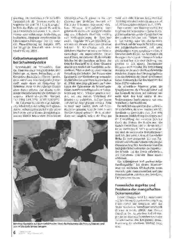 Vorschauseite 3: SchulterdystokieFachkompetenz und lückenlose Dokumentation notwendig