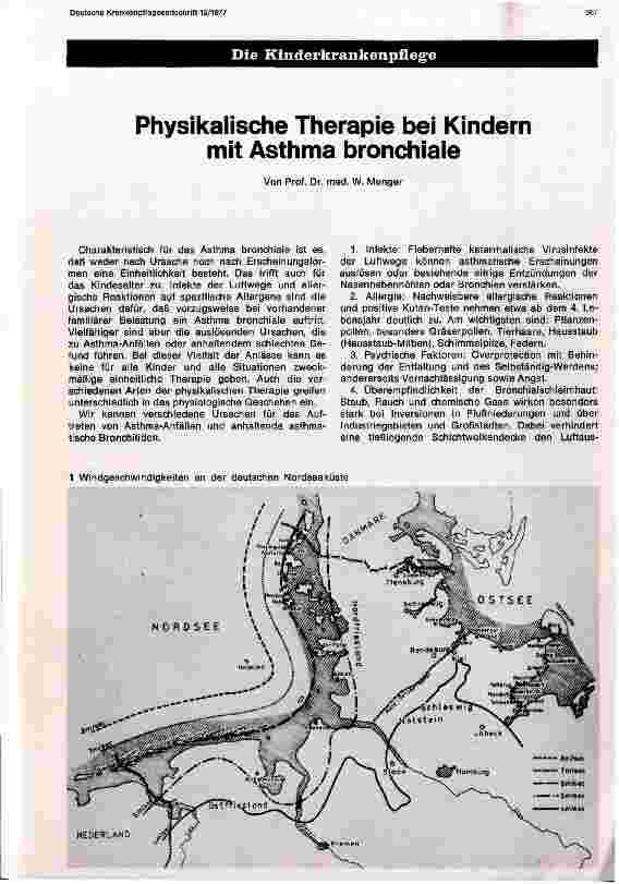 Vorschauseite 1: Physikalische Therapie bei Kindern mit Asthma bronchiale