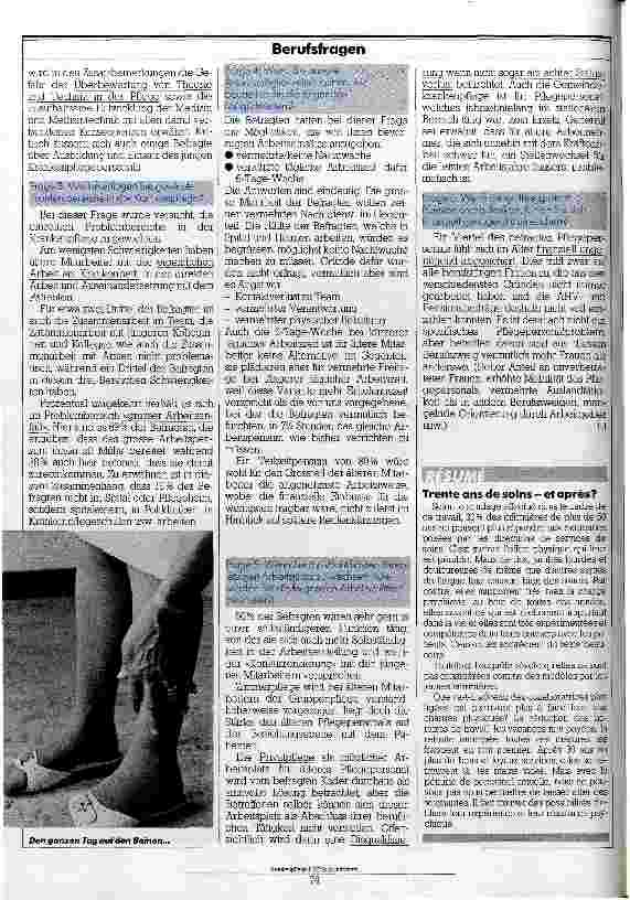 Vorschauseite 4: 30 Jahre Pflege - was nun? Was geschieht mit älteren, nicht mehr voll leistungsfähigen Schwestern?