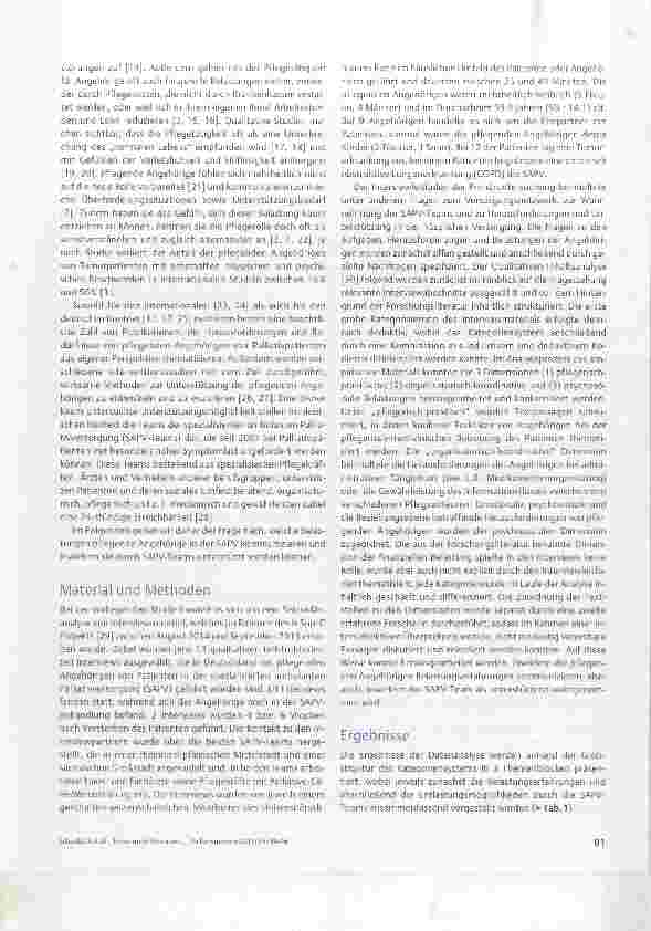 Vorschauseite 2: Pflegende Angehörige in der spezialisierten ambulanten Palliativversorgung