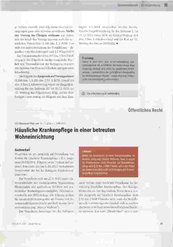 Vorschauseite 3: Entgeltfortzahlungsanspruch einer Pflegehilfskraft im Krankheitsfall