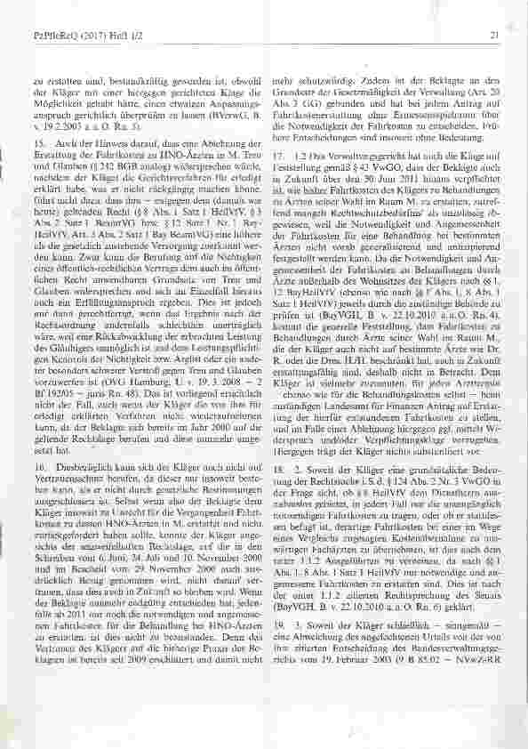 Vorschauseite 5: Kein Anspruch auf Erstattung der Fahrtkosten zu auswärtigen Ärzten