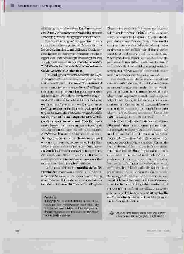 Vorschauseite 5: HCV-lnfektion einer Auszubildenden bei der Blutentnahme