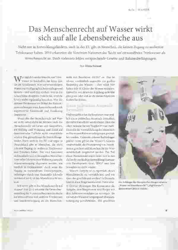 Vorschauseite 1: Das Menschenrecht auf Wasser wirkt sich auf alle Lebensbereiche aus