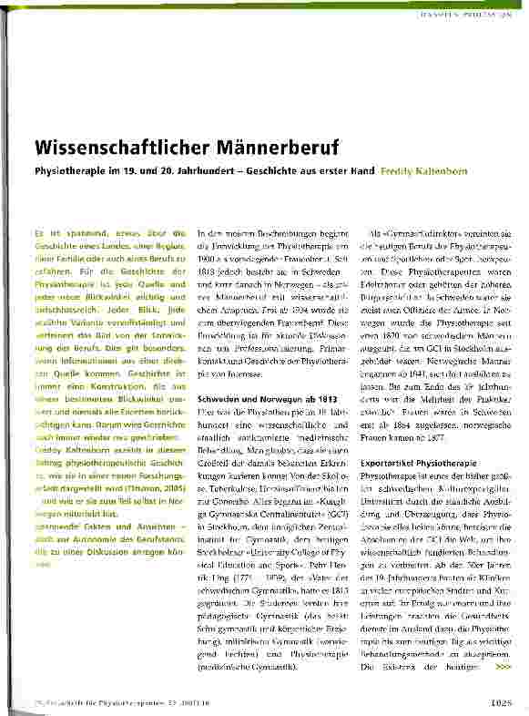 Vorschauseite 1: Wissenschaftlicher Männerberuf