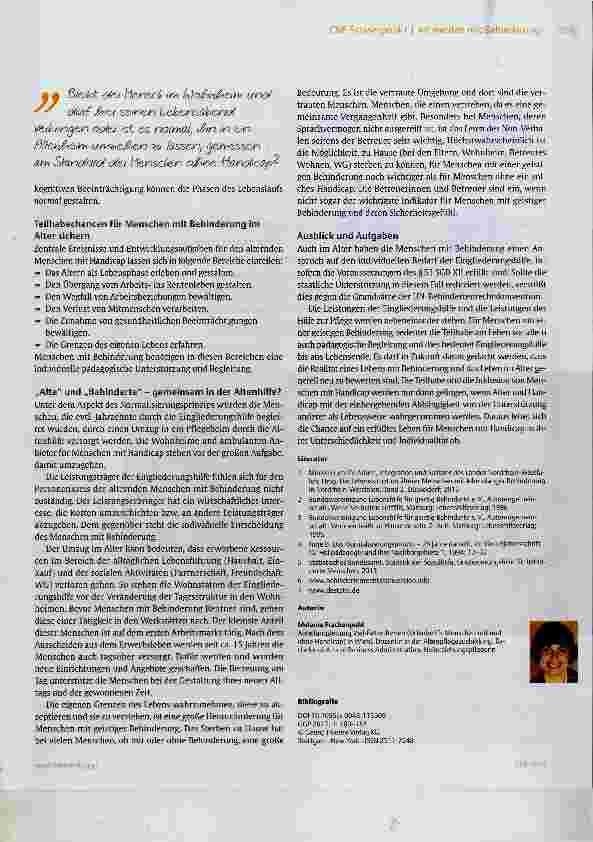 Vorschauseite 4: Altern in den eigenen vier Wänden trotz Behinderung