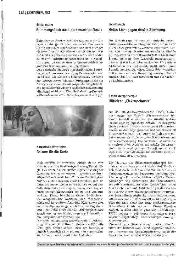 Vorschauseite 3: Von Antidepressiva bis Schlafentzug
