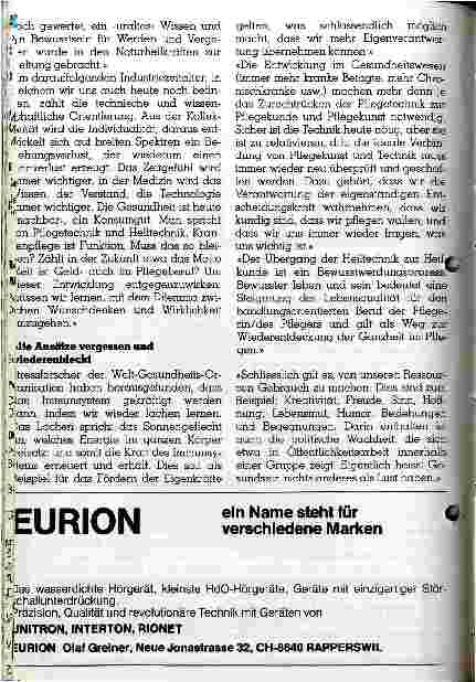 Vorschauseite 2: Eine Tagung mit Sr. Liliane Juchli Die Betreuung von Langzeitpatienten heute und morgen