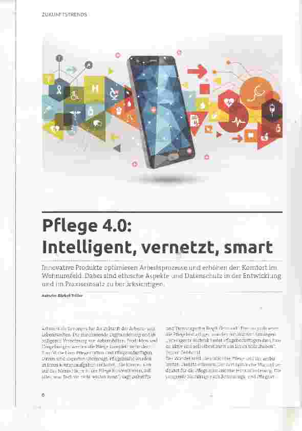 Vorschauseite 1: Pflege 4.0: Intelligent, vernetzt, smart