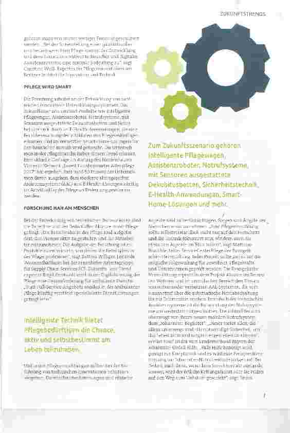 Vorschauseite 2: Pflege 4.0: Intelligent, vernetzt, smart
