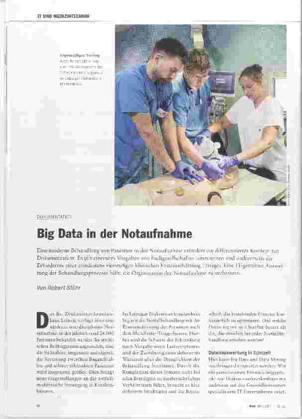 Vorschauseite 1: Big Data in der Notaufnahme